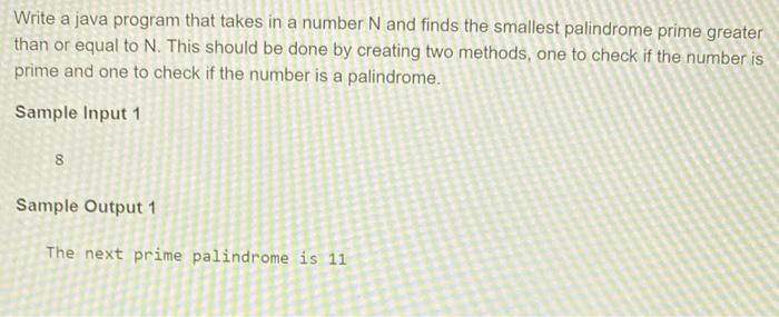  Write a java program that takes in a number N and