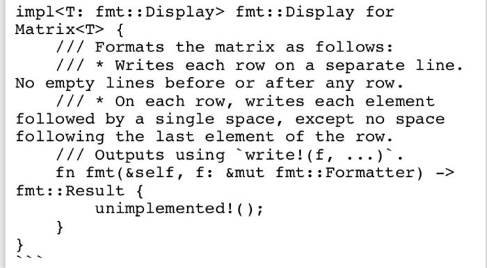matrix with the elements in `values` in row-major order. pub fn new(row: