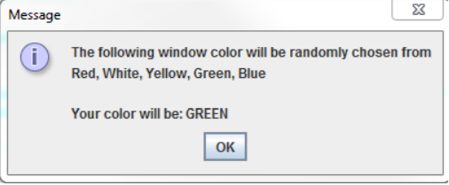 //////////////////Java Programming help//////////////////////////// Write a program that that displays a dialog box