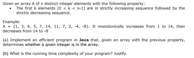 Java and Algorithm problem. Please show all the steps and comments to