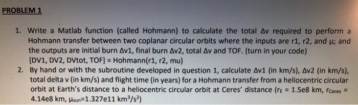  Pls help with question 1 and 2 using Matlab PROBLEM 1