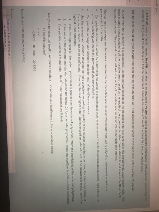  MATLAB: why is this incorrect? In MATLAB, write a function named