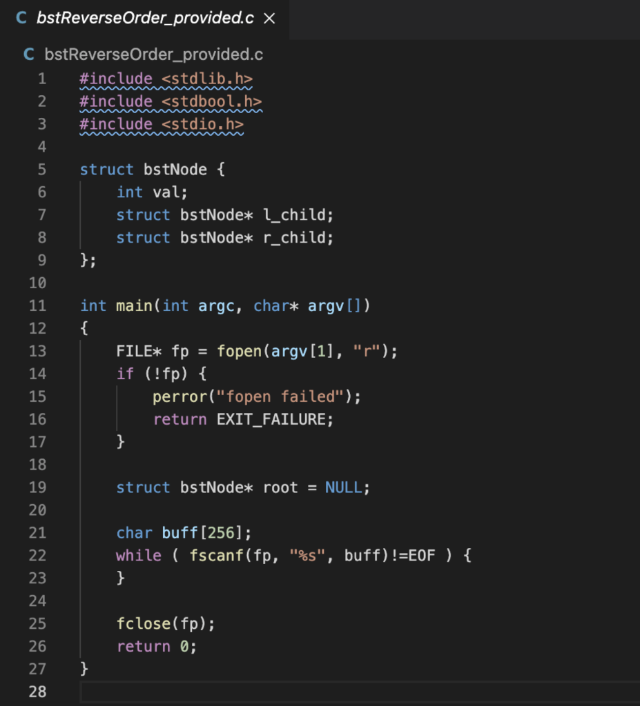 Kindly, code the following using C ( (Skeleton Code)^ (A few test