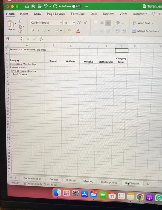 the formulas to the range B5:E7. 11 Create a function in cell