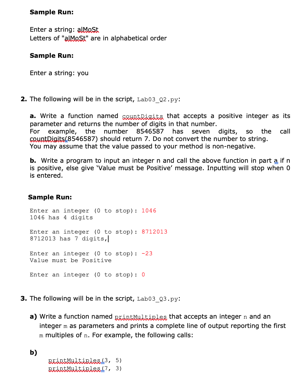 a function isOrdered that takes a string and determines if its letters