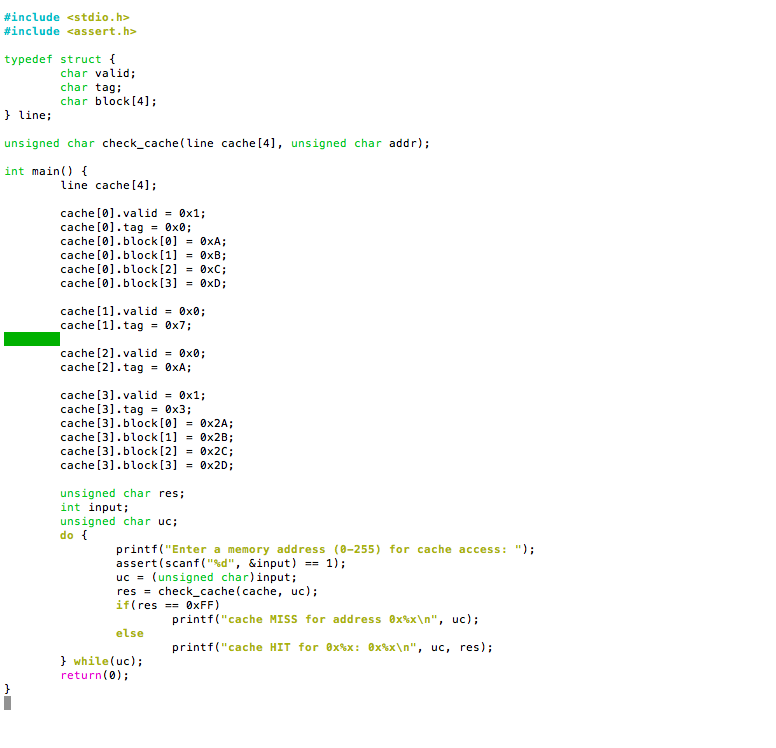 Hi, with the given C code, how do I translate it using