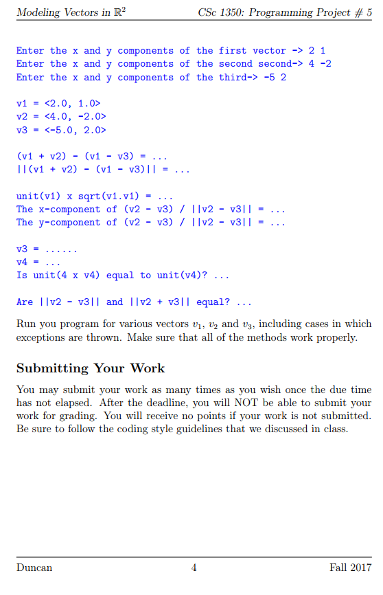 Writing Constructors, Mutators and Accessors Testing a Class Definition 1. A vector