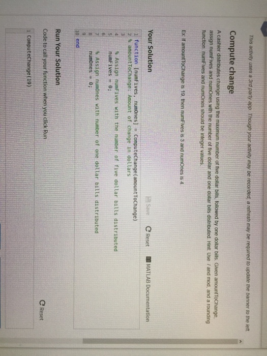  This activity uses a 3rd party app. Though your activity may