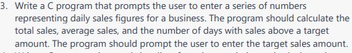  Write a C program that prompts the user to enter a