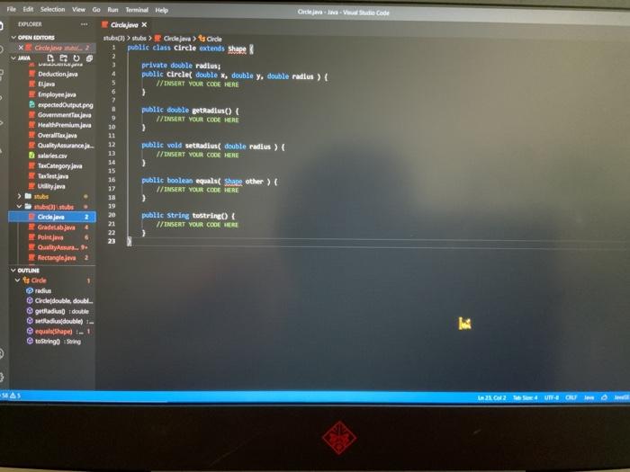  code for public class in java FeEdit Selection View Go Run