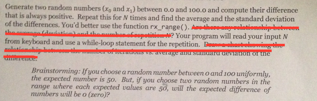 C programming practice. You dont have to generate random number to make