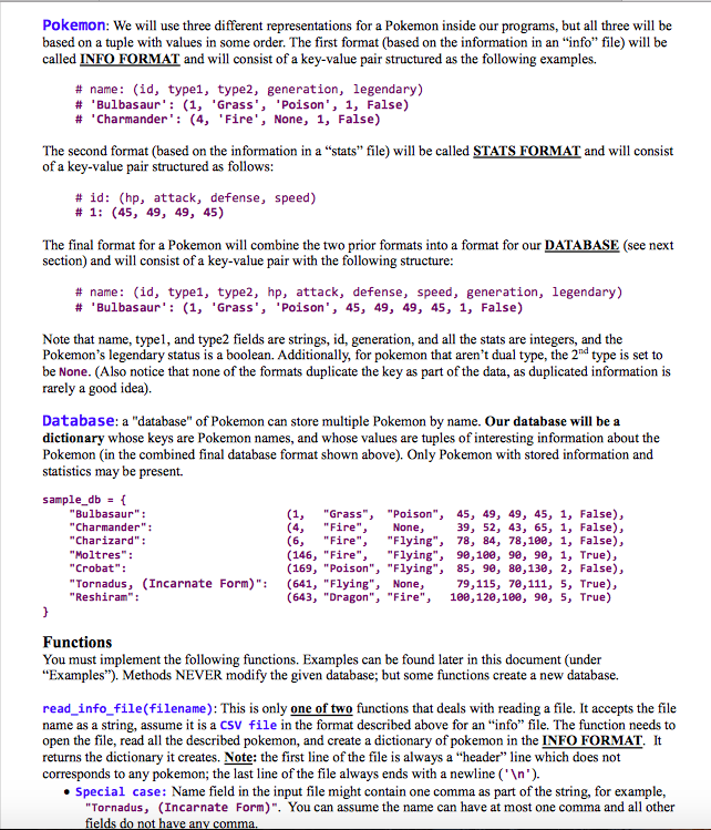 functions is in the first two pics. Scenario The Pokemon franchise consists