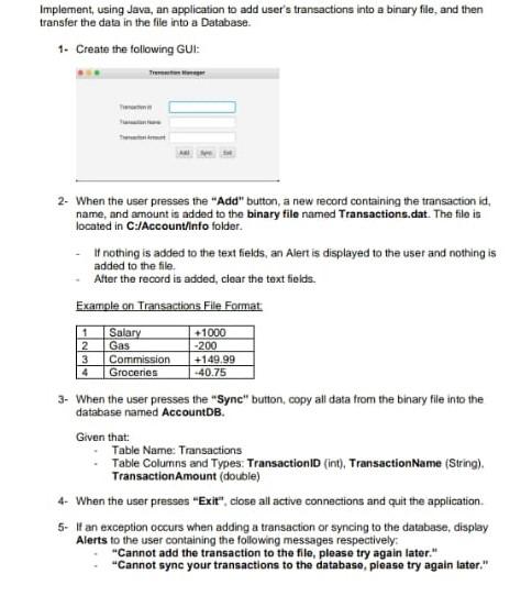Kindly i need to create this app using Java. it is one