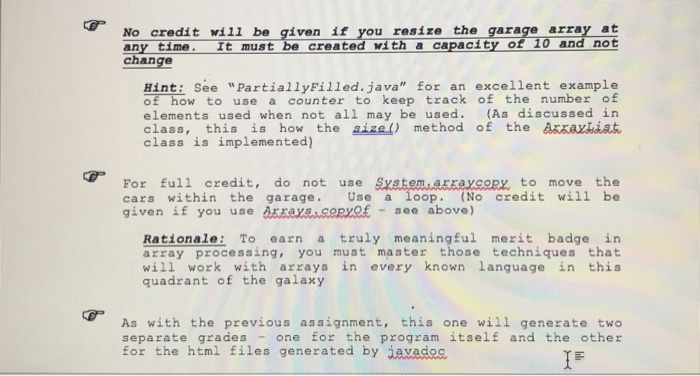 that can hold up to ten cars. Arriving cars enter the garage