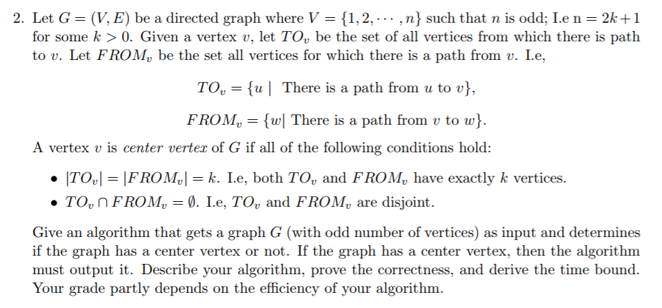  2. Let G (V, E) be a directed graph where V-[1,2,..