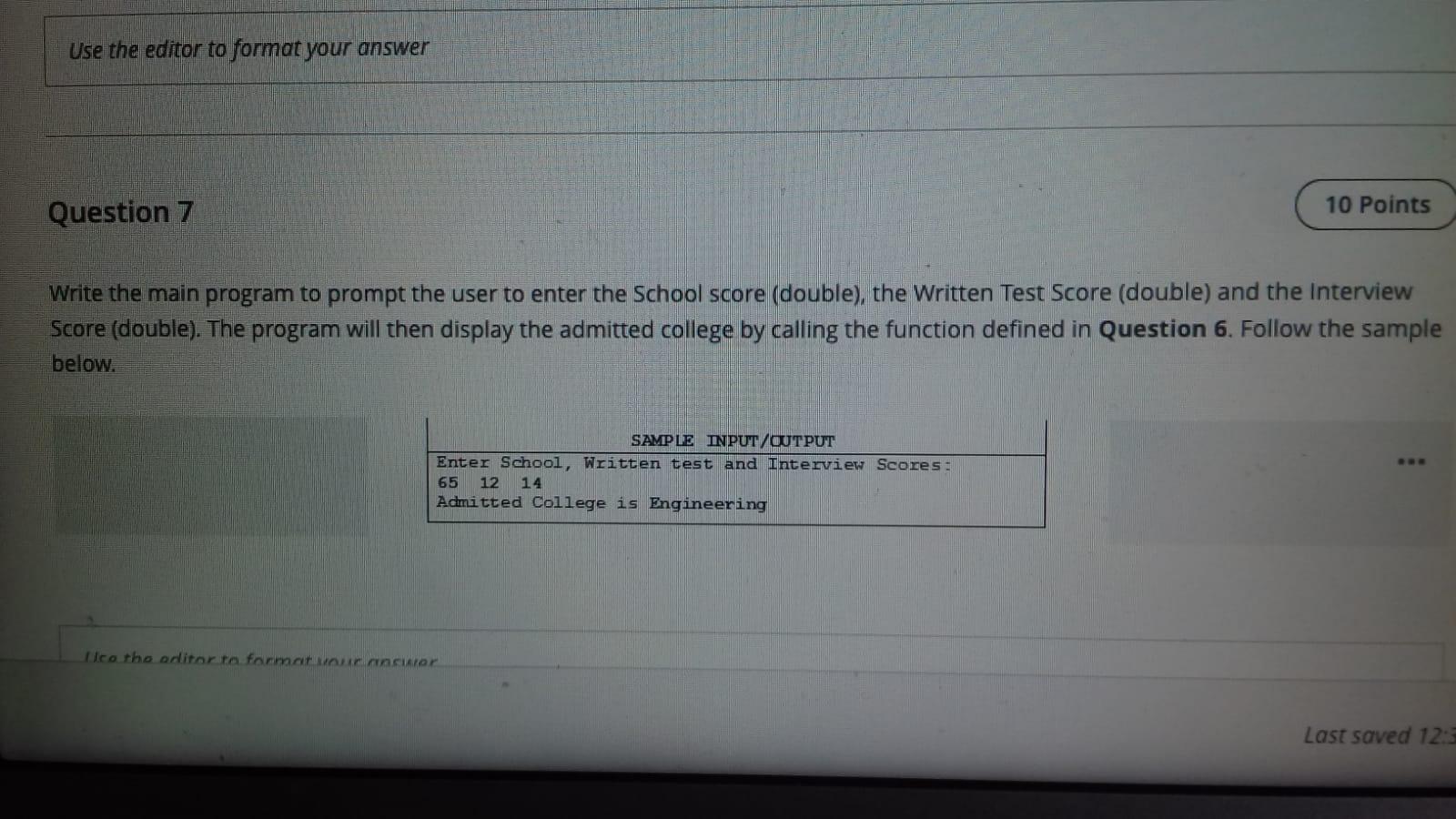 C++ code please .. as short as you can please , without