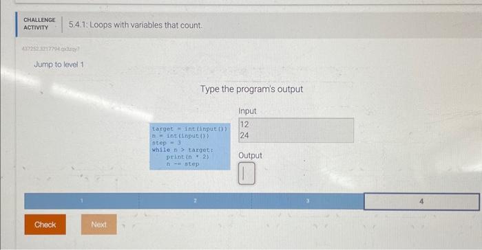 in python Type the program's output target = int (input () )