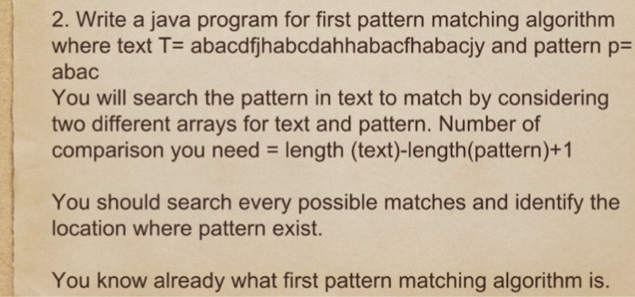  Please type out answer 2. Write a java program for first