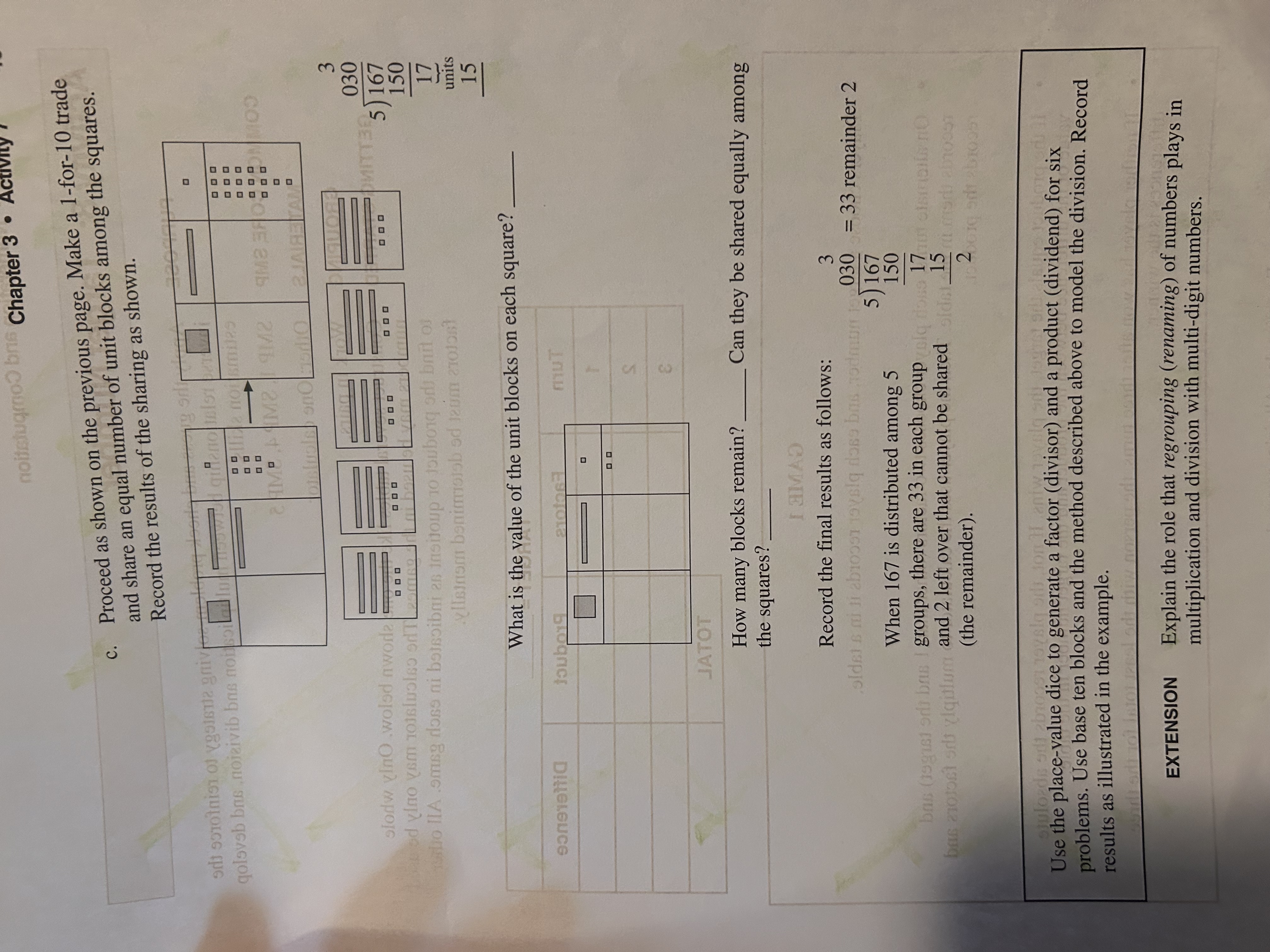  c. Proceed as shown on the previous page. Make a 1-for-10