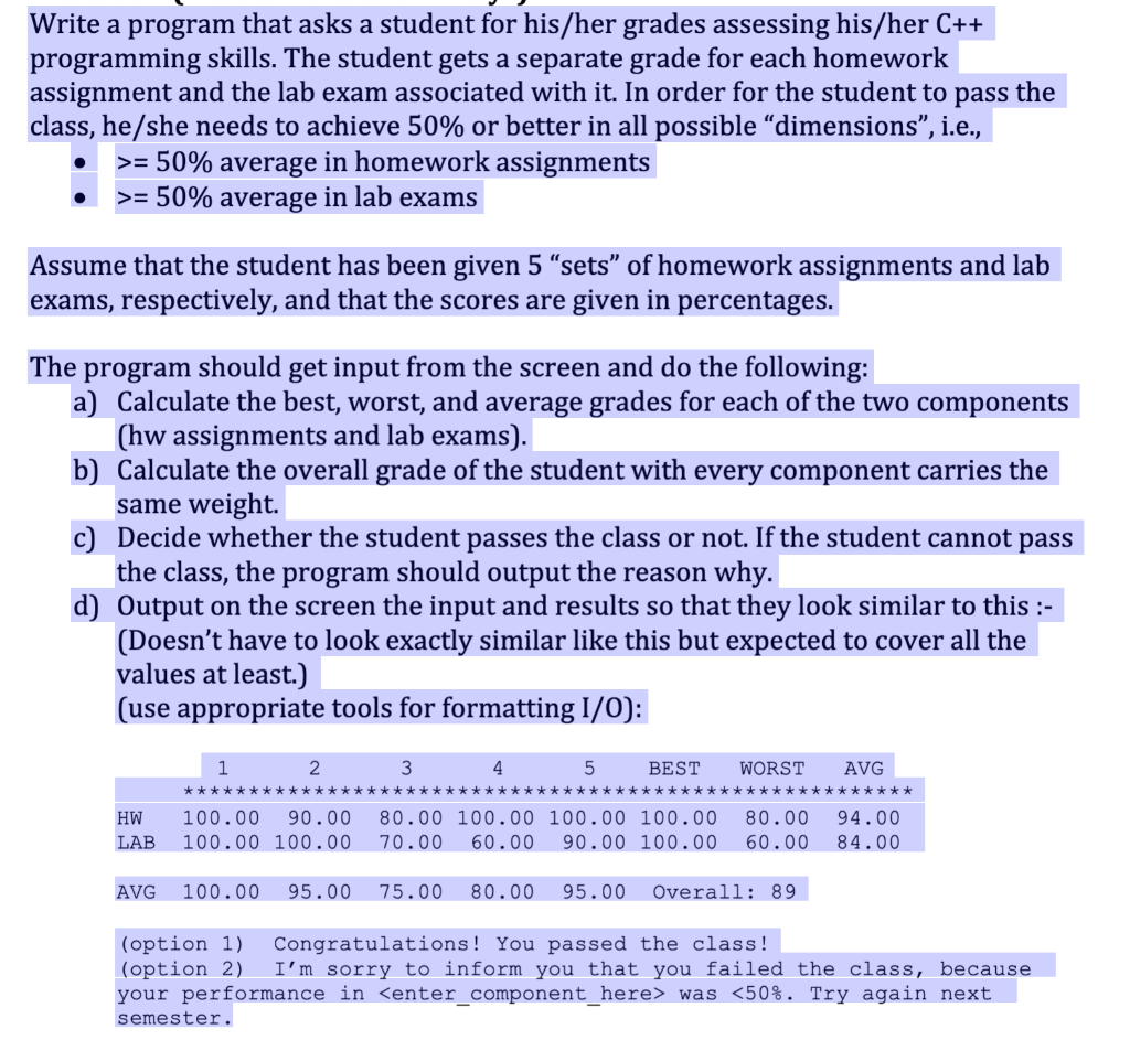  Pseudo-code for Exercise 4 (Partial)1. const int ASSIGNMENT_NUM = 2, SET_NUM