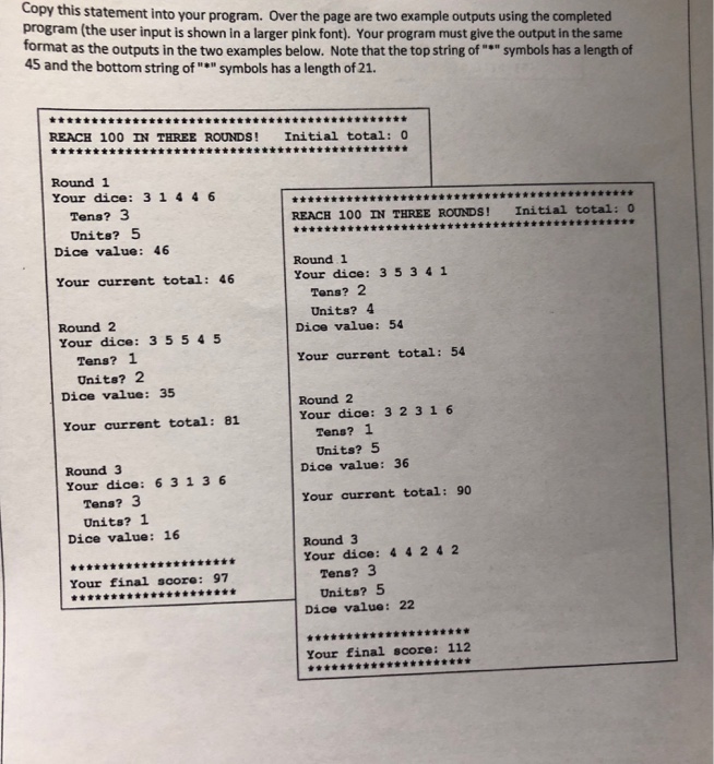 file 'YourUsernameA105.py, e.g. afer023A1Q5.py. The aim of the game is to reach