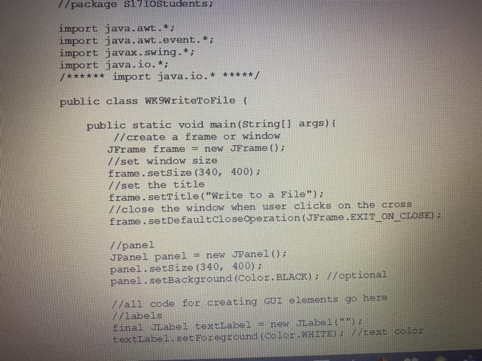 UCBA My Mutseddi UCBA Create a new project called WK9WriteToFile. Download the