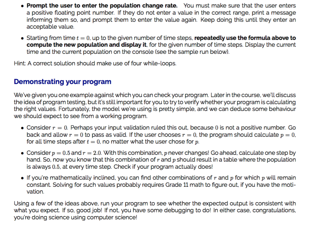 (9 points): Purpose: To practice using various kinds of loops (and do