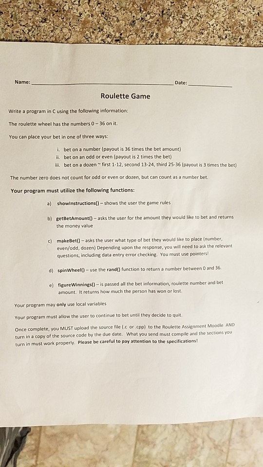  write the program in C language. and please follow the instructions