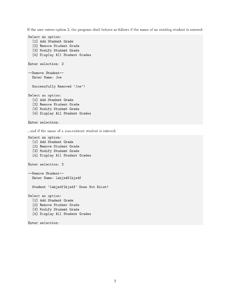 both keys and values are strings names of students and their course