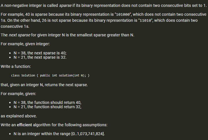  this problem should be solved with c # A non-negative integer
