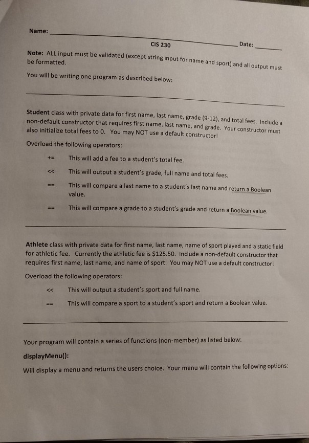 c++ please help! code so far... got stuck running out of time...