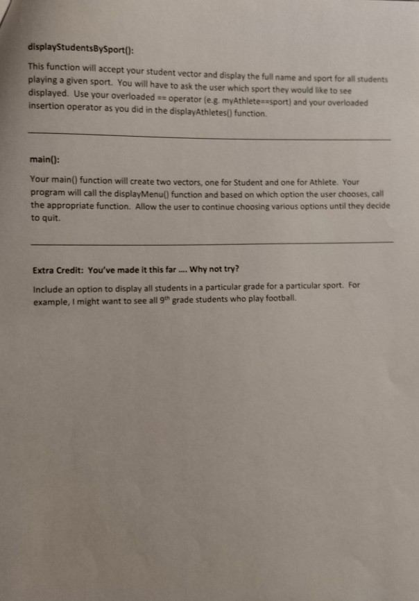 lastName; int grade; int totalFees; public: Student(string f,string l,int g) { firstName=f;