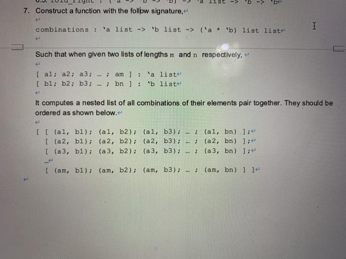 please write a function in ocaml! Ocaml! Remember not int list but