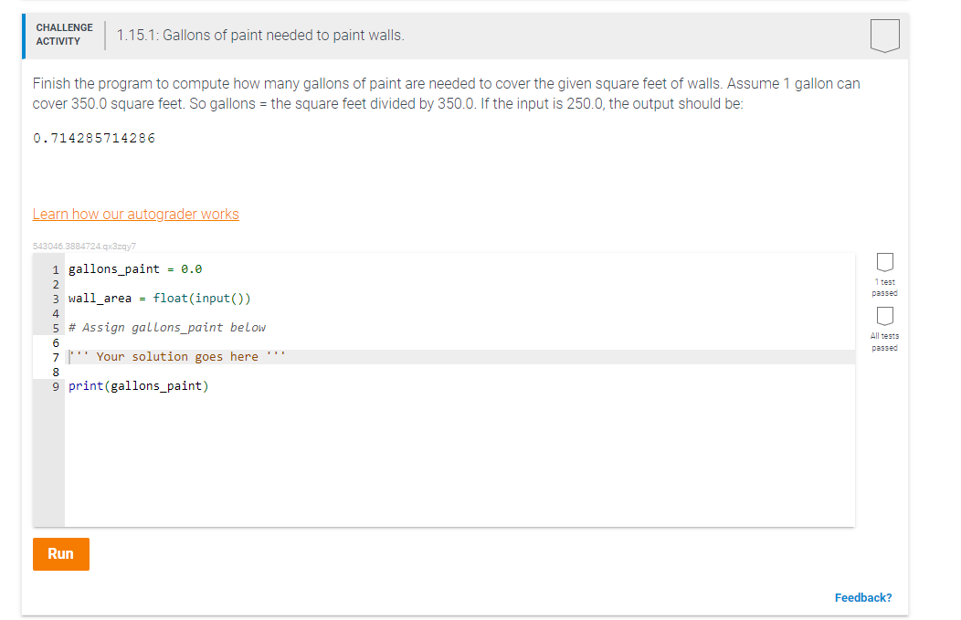  1.12 LAB: Warm up: Basic output with variables This zyLab activity