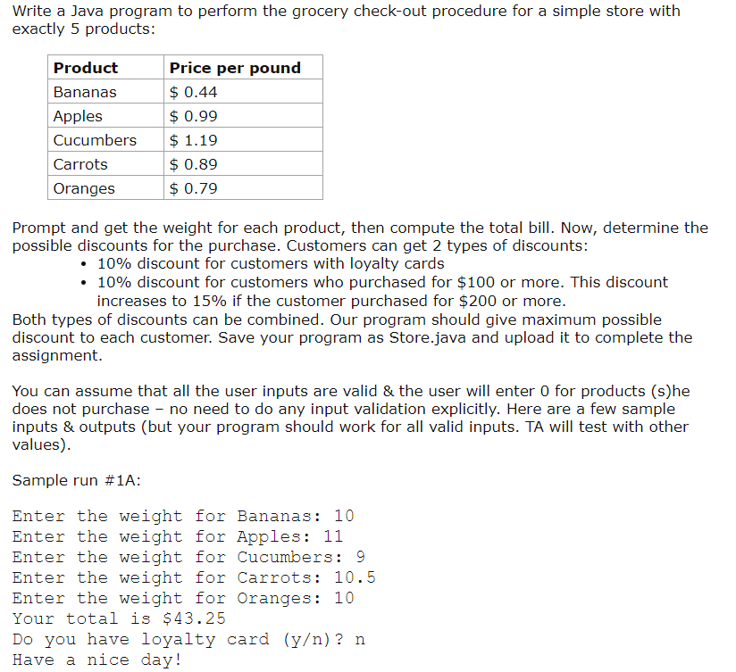 Compute the program in java Write a Java program to perform the