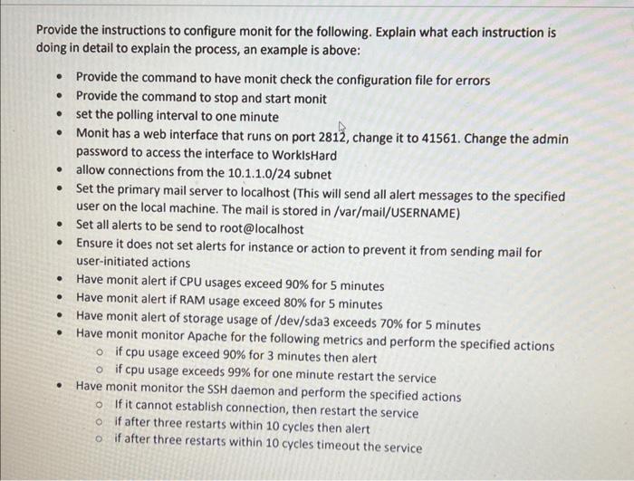 this is linux assignment. please write full steps and details Provide the