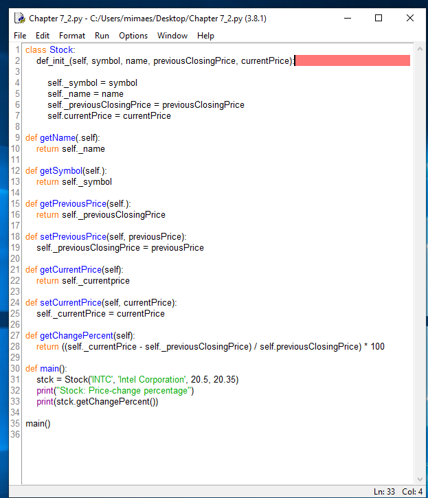  When I try to run the program I get an error