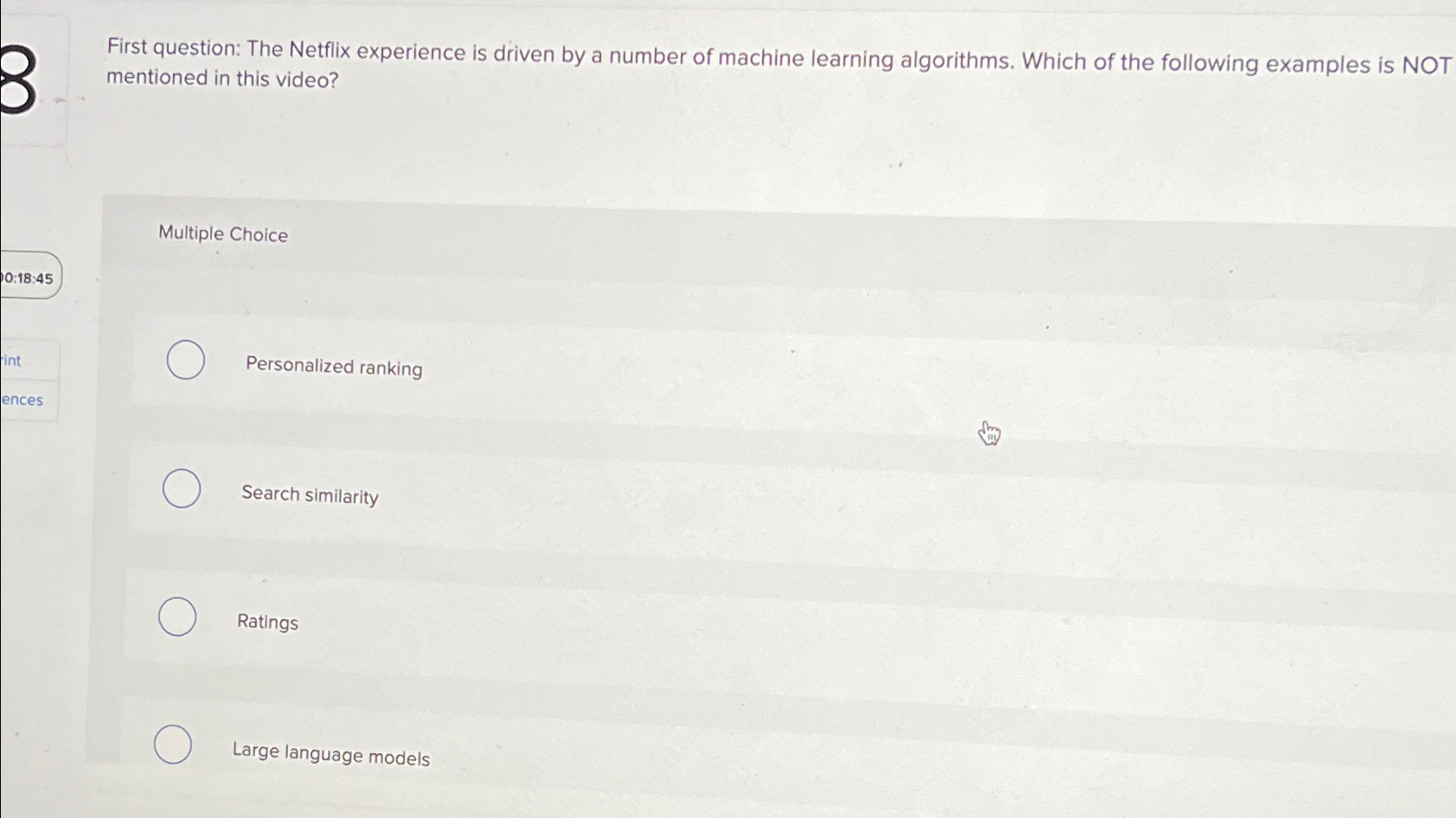  First question: The Netflix experience is driven by a number of