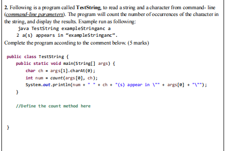 Help me please Thank you! 2. Following is a program called