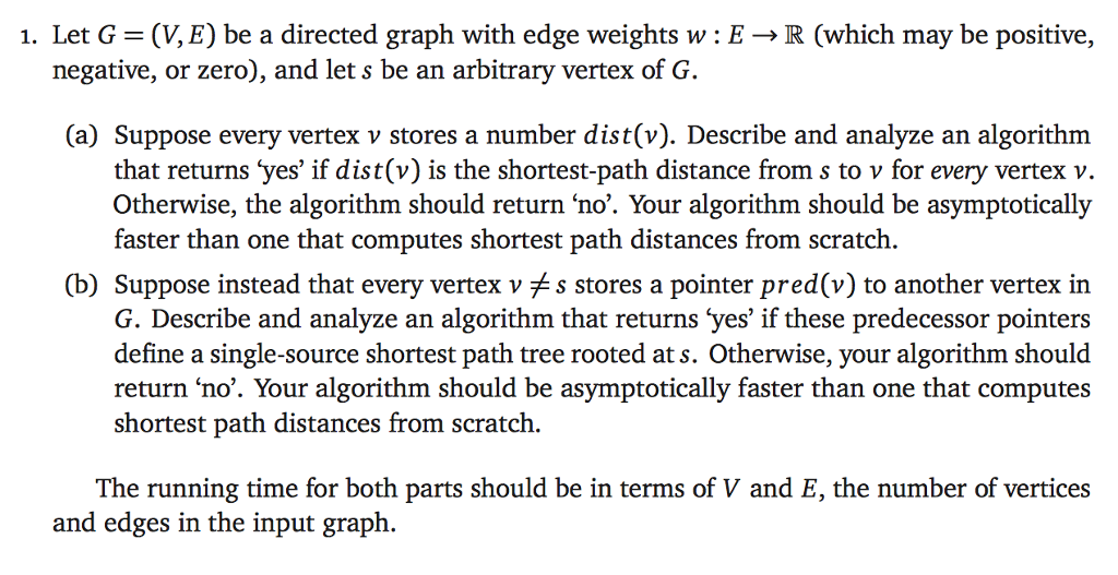  Let G = (V, E) be a directed graph with edge