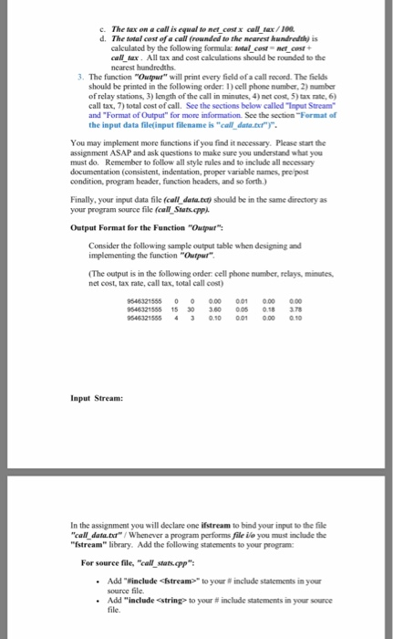 the program is below: //Include the following #include #include #include //you must