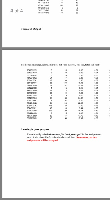 std; /********************************************************* //Following is the declaration of a call record **********************************************************/ class