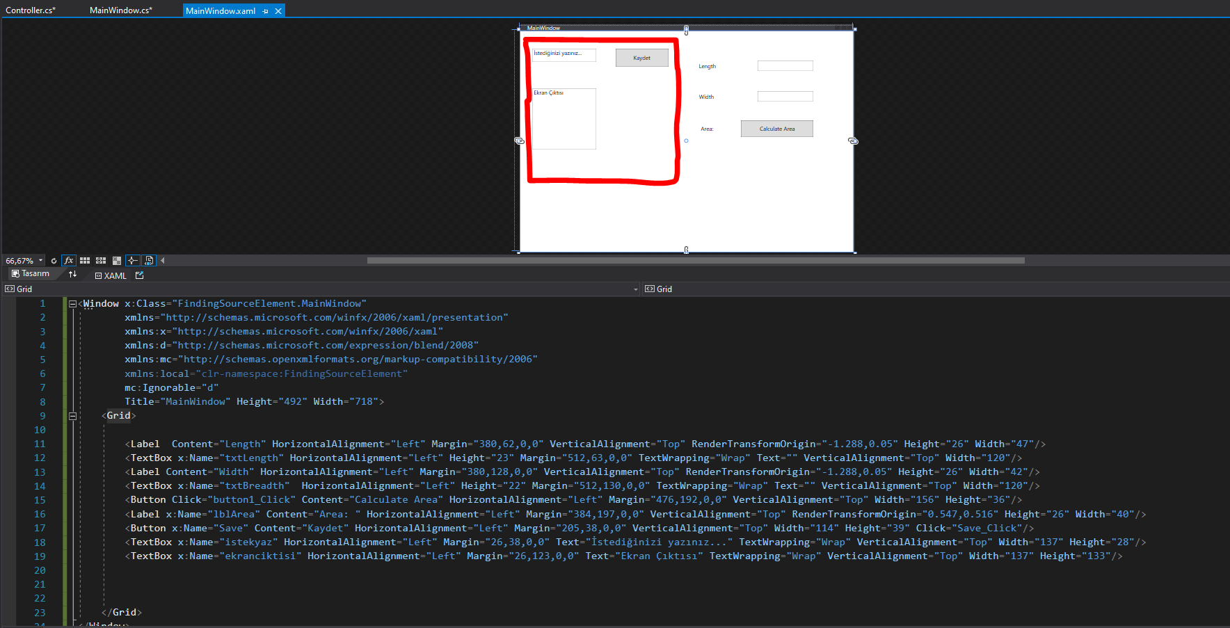 I am using WPF Form Application C # programming language. I have