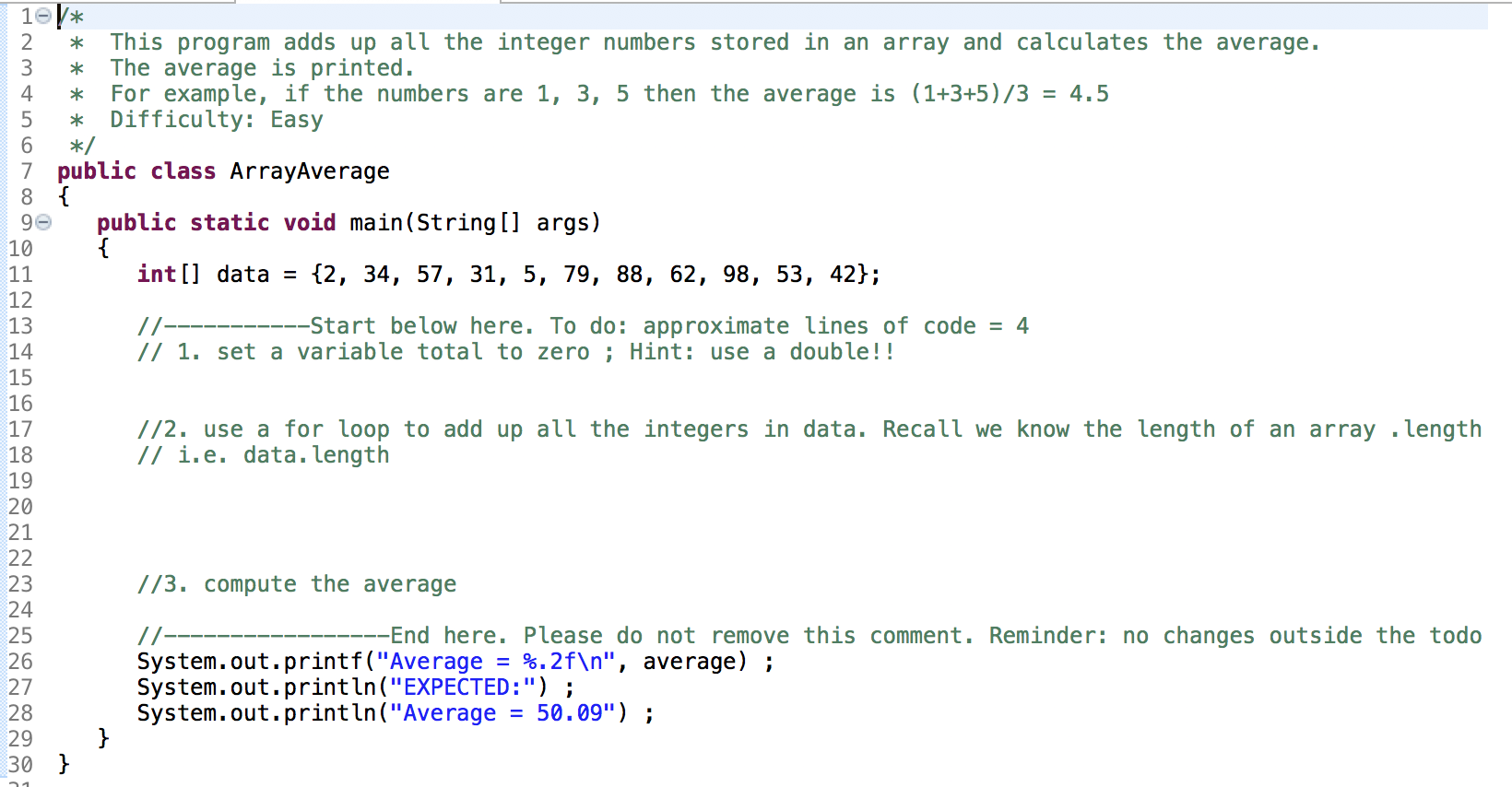 IN JAVA PP 10\* 2 This program adds up all the integer