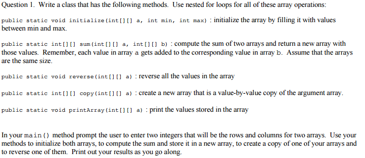  Can someone please help me? Write a class that has the