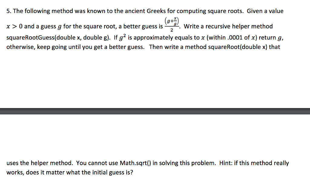 this is in java! please provide 2 main method testing for this