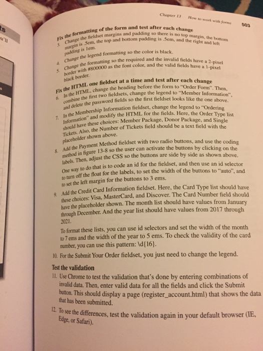 Create a form for getting t Todo that, you' the chapter Fix