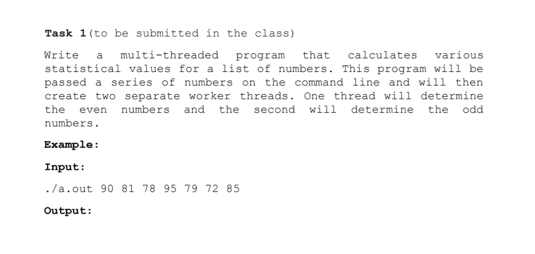 C LANGUAGE PROGRAM Task 1 (to be submitted in the class) a