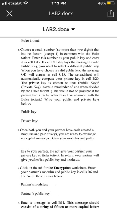 key Step 3:Choose two primes p.a Step 5. Compute public kry e.St.