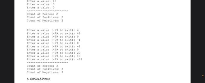body must ask the user for an integer and count positive numbers,